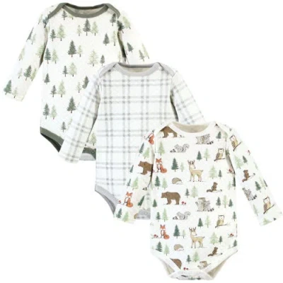 Hudson Baby Kids'  Quilted Long-sleeve Cotton One-piece In Green