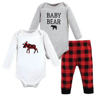 Hudson Baby Kids'  Set Long Sleeve & Short Sleeve Bodysuits With Matching Bottom In Multi