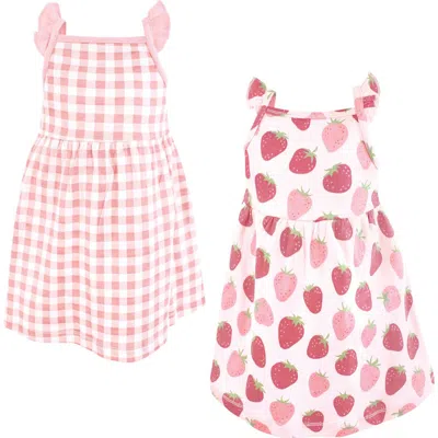 Hudson Baby Sleeveless 2-pack Dress Set In Burgundy