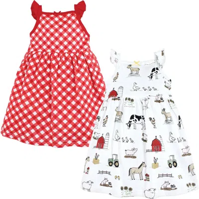 Hudson Baby Sleeveless 2-pack Dress Set In Red