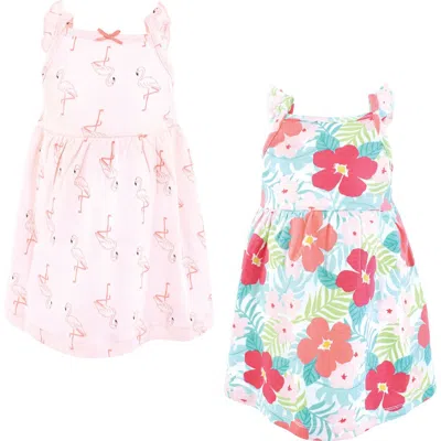 Hudson Baby Sleeveless 2-pack Dress Set In White