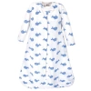 Hudson Baby Snug Cotton Jersey Sleep Sack With Full Sleeves In White