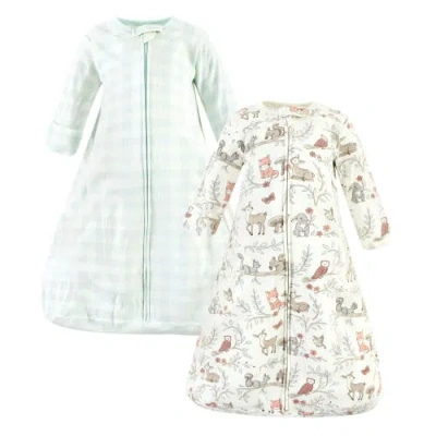 Hudson Baby Snug Cotton Long-sleeve Sleep Cocoon In Green