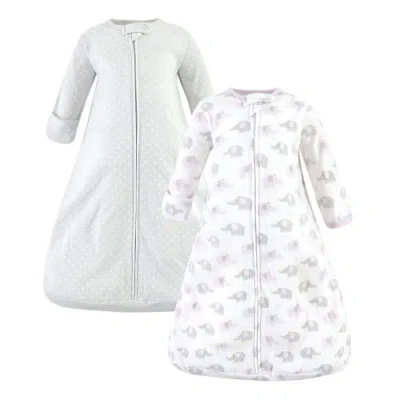 Hudson Baby Snug Cotton Long-sleeve Sleep Cocoon In White