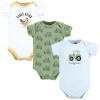 Hudson Baby Soft Cotton Bodysuit Triple Pack In Red