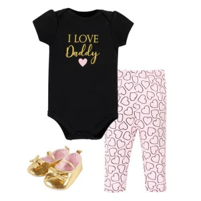 Hudson Baby Soft Cotton Collection Bodysuit, Pants, And Footwear Collection In Black