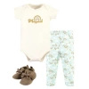 Hudson Baby Soft Cotton Collection Bodysuit, Pants, And Footwear Collection In Blue