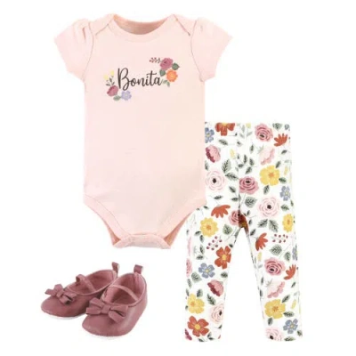 Hudson Baby Soft Cotton Collection Bodysuit, Pants, And Footwear Collection In Multi