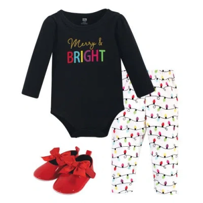 Hudson Baby Soft Cotton Collection Bodysuit, Pants, And Footwear Collection In Multi