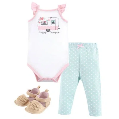 Hudson Baby Soft Cotton Collection Bodysuit, Pants, And Footwear Collection In Multi