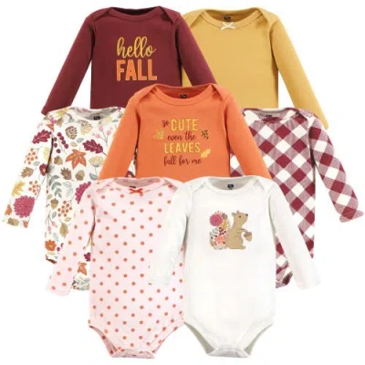 Hudson Baby Soft Cotton Long-sleeve Bodysuits 7-piece Value Pack In Multi