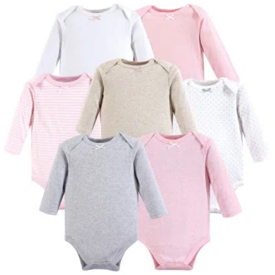 Hudson Baby Soft Cotton Long-sleeve Bodysuits 7-piece Value Pack In Multi