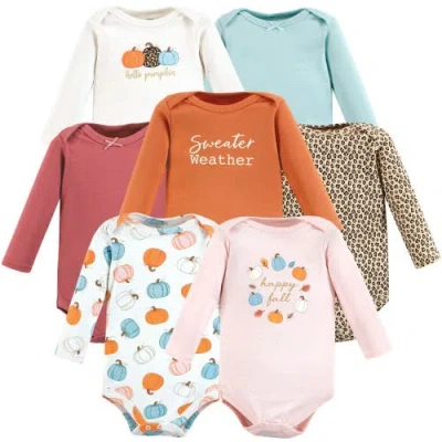Hudson Baby Soft Cotton Long-sleeve Bodysuits 7-piece Value Pack In Multi