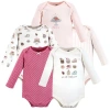 Hudson Baby Soft Cotton Long-sleeve Bodysuits In Multi