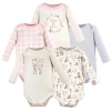 Hudson Baby Soft Cotton Long-sleeve Bodysuits In Multi