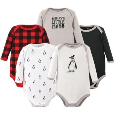 Hudson Baby Soft Cotton Long-sleeve Infant Bodysuit Bundle In Multi