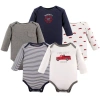 Hudson Baby Soft Cotton Long-sleeve Infant Bodysuit Bundle In Multi