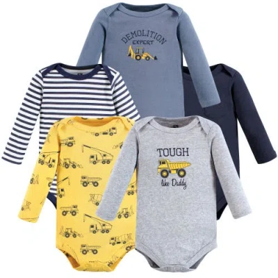 Hudson Baby Soft Cotton Long-sleeve Infant Bodysuit Bundle In Multi