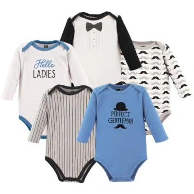 Hudson Baby Soft Cotton Long-sleeve Infant Bodysuit Bundle In Multi