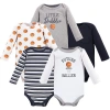 Hudson Baby Soft Cotton Long-sleeve Infant Bodysuit Bundle In Multi