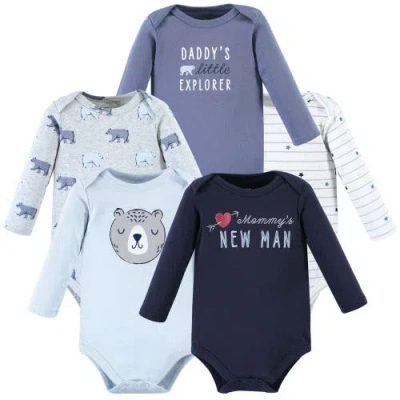 Hudson Baby Soft Cotton Long-sleeve Infant Bodysuit Bundle In Multi
