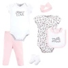 Hudson Baby Soft Cotton Outfit Collection In Pink