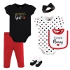 Hudson Baby Soft Cotton Outfit Collection In Red