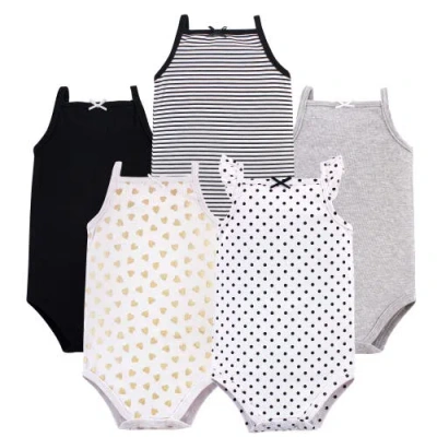 Hudson Baby Soft Cotton Sleeveless Bodysuit In Black