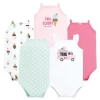 Hudson Baby Soft Cotton Sleeveless Bodysuit In Multi