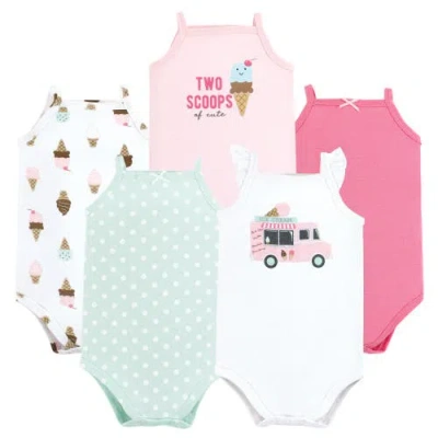 Hudson Baby Soft Cotton Sleeveless Bodysuit In Multi