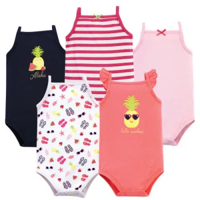 Hudson Baby Soft Cotton Sleeveless Bodysuit In Multi