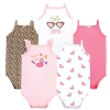 Hudson Baby Soft Cotton Sleeveless Bodysuit In Multi