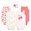 Hudson Baby Soft Cotton Sleeveless Bodysuit In Pink