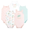 Hudson Baby Soft Cotton Sleeveless Bodysuit In Pink