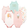 Hudson Baby Soft Cotton Sleeveless Bodysuit In Pink
