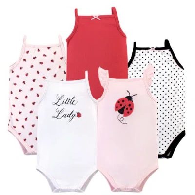 Hudson Baby Soft Cotton Sleeveless Bodysuit In Pink