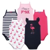 Hudson Baby Soft Cotton Sleeveless Bodysuit In Pink