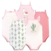 Hudson Baby Soft Cotton Sleeveless Bodysuit In Pink