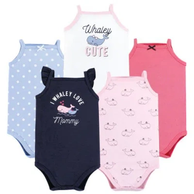 Hudson Baby Soft Cotton Sleeveless Bodysuit In Pink