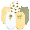 Hudson Baby Soft Cotton Sleeveless Bodysuit In Yellow
