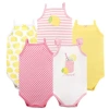 Hudson Baby Soft Cotton Sleeveless Bodysuit In Yellow