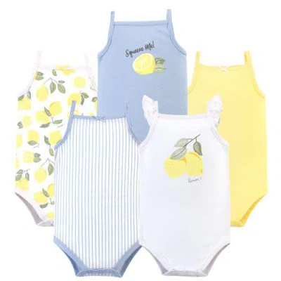 Hudson Baby Soft Cotton Sleeveless Bodysuit In Yellow