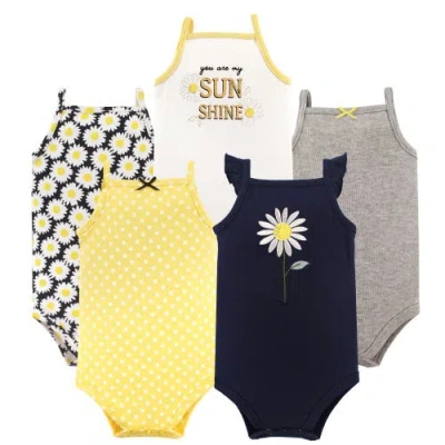 Hudson Baby Soft Cotton Sleeveless Bodysuit In Yellow