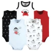Hudson Baby Soft Cotton Sleeveless Bodysuits In Multi