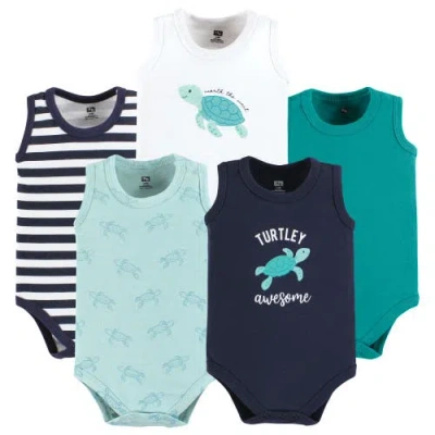 Hudson Baby Soft Cotton Sleeveless Bodysuits In Green