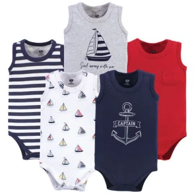 Hudson Baby Soft Cotton Sleeveless Bodysuits In Multi