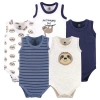 Hudson Baby Soft Cotton Sleeveless Bodysuits In Multi
