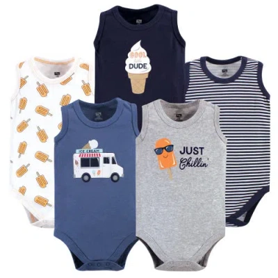 Hudson Baby Soft Cotton Sleeveless Bodysuits In Multi