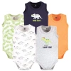 Hudson Baby Soft Cotton Sleeveless Bodysuits In Multi