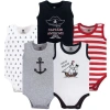 Hudson Baby Soft Cotton Sleeveless Bodysuits In Multi